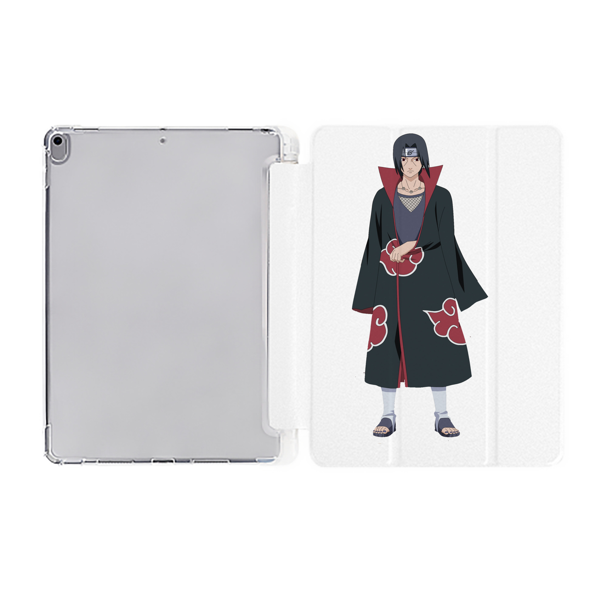 （画像用） NARUTO -ナルト- うちは イタチ Uchiha Itachi IPad ケース ペン収納付き 三つ折りスタンド PUレザー×シリコン 対応機種9.5/10.5/10.9インチ